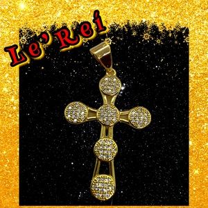 Stainless Steel Rhinestone Cross Pendant
